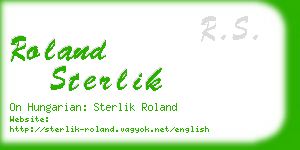 roland sterlik business card